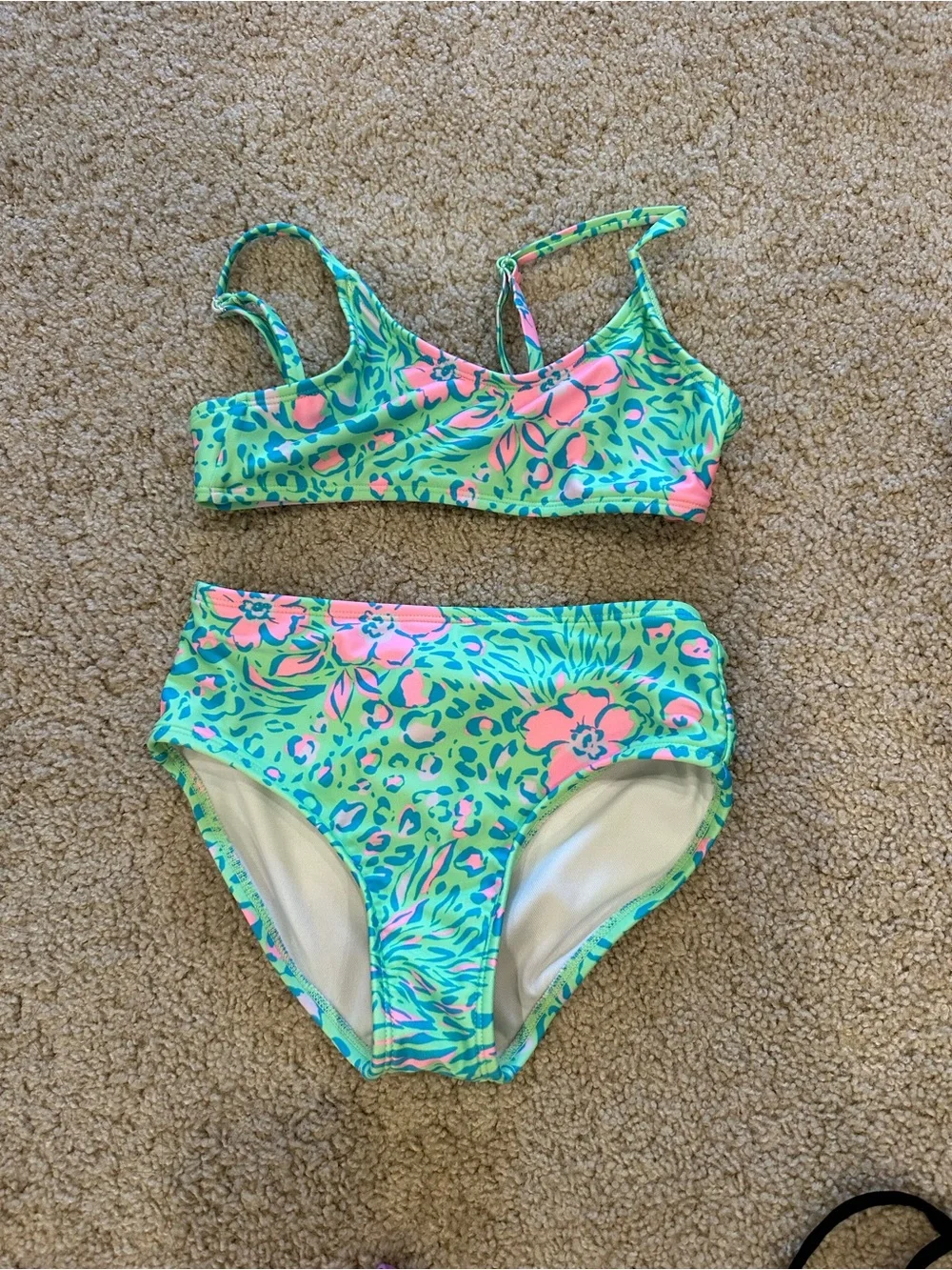 art class Kids Bikini Set Assorted Colors - Black, Green, Pink, Blue, Rainbow